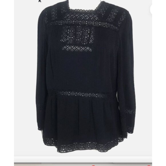 POINT SUR for J. CREW Viscose and Lace Top Size 8 - Picture 1 of 10